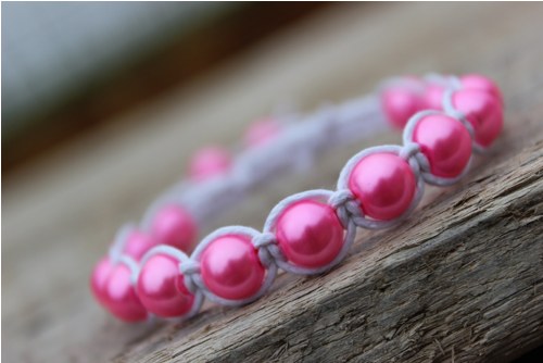 Náramek macramé/shamballa — foto 5