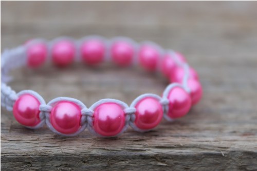Náramek macramé/shamballa — foto 6