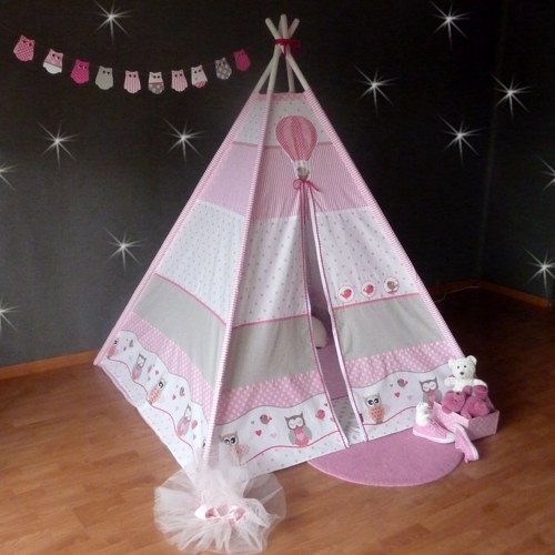 Teepee Sovičky 1 (stan,tyče,deka,králíci,girlanda) — foto 6
