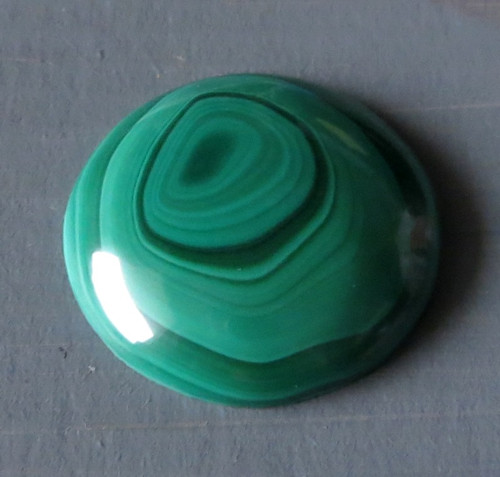 Malachit kabošon - 3cm, č.3 — foto 2