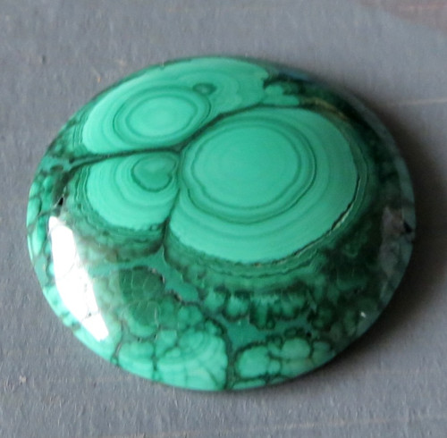 Malachit kabošon - 3cm, č.4 — foto 2
