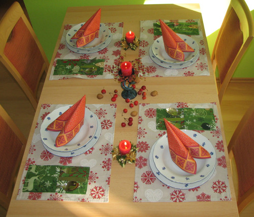 Vánoční prostírání - vločkové — foto 3