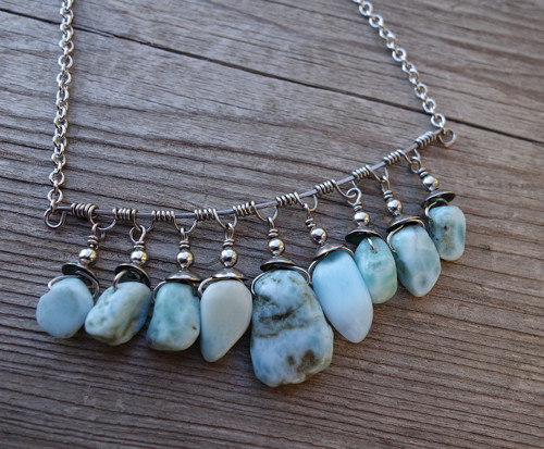 Nebeský Larimar (chirurgická ocel) — foto 3
