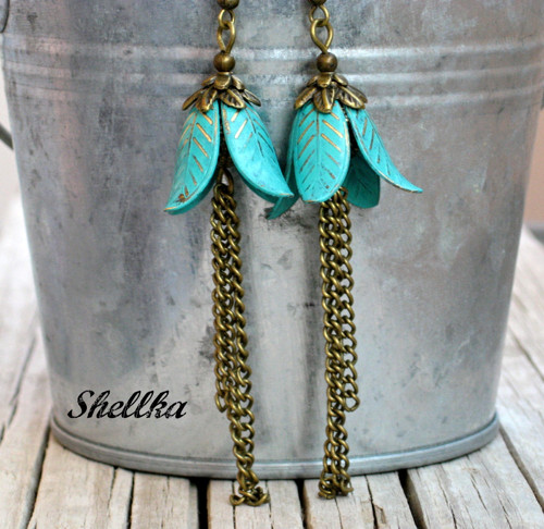 Náušnice ,,TURQUOISE BELLS,, — foto 2