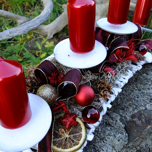 Adventní obouk v bordó — foto 5