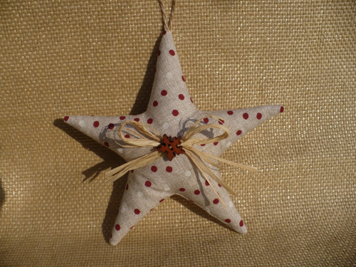 Velká hvězda /režná s puntíky — foto 3