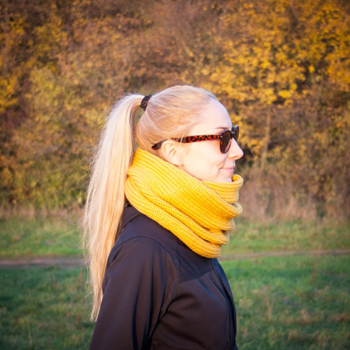 Horčicový set ... čiapka + nákrčník — foto 2