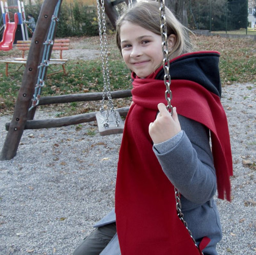 Šála s kapucí DÍVČÍ - SKLADEM — foto 3