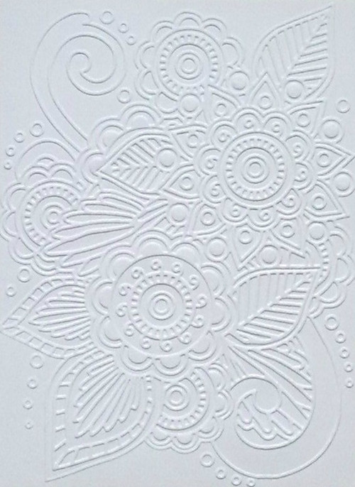 Mandala, zentangle - embosovaná stránka A6 — foto 2