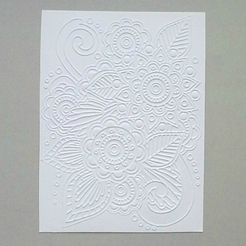 Mandala, zentangle - embosovaná stránka A6 — foto 3