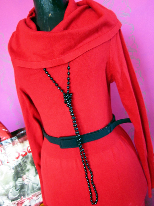Šaty long red famous — foto 4