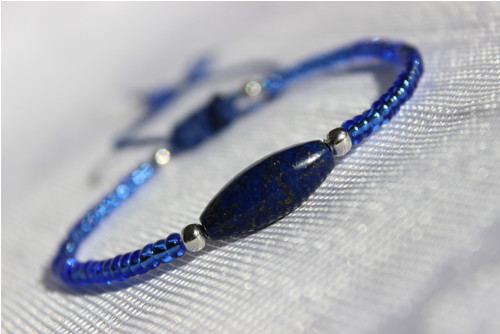 Náramek s minerálem- Lapis lazuli. — foto 2