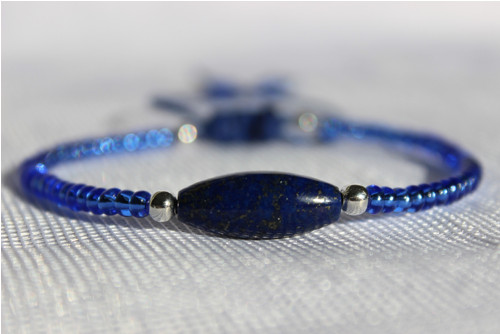 Náramek s minerálem- Lapis lazuli. — foto 5