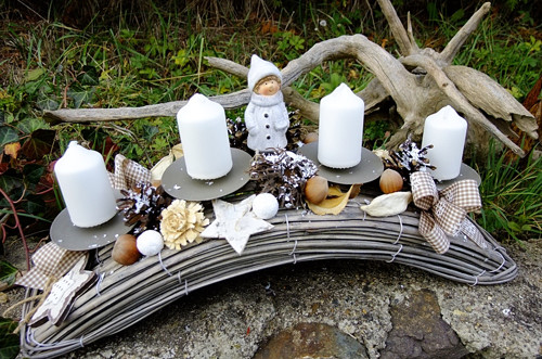 Adventní oblouk - Šedá v perleti II. — foto 2