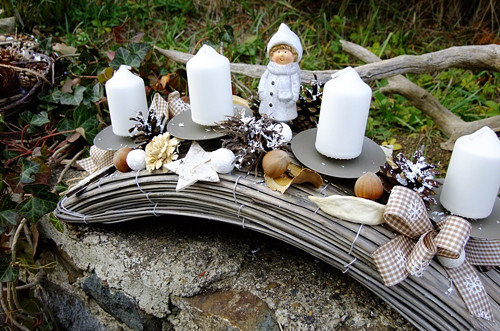 Adventní oblouk - Šedá v perleti II. — foto 3