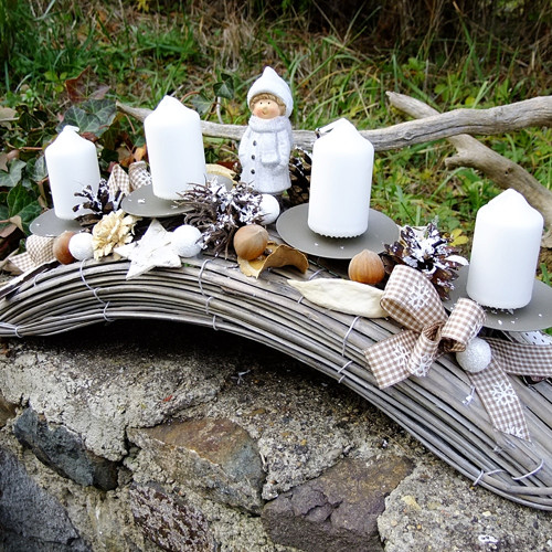 Adventní oblouk - Šedá v perleti II. — foto 4