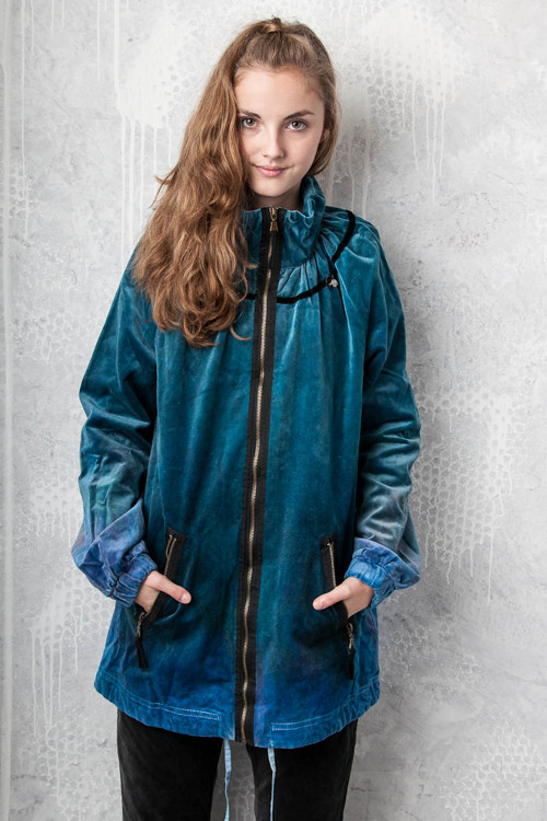 Sametová parka DO227 - vel. M *SLEVA* — foto 2