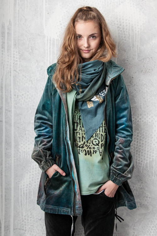 Sametová parka DO238 - vel. M *SLEVA* — foto 2