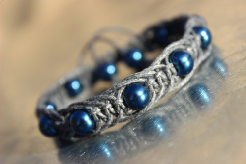 Náramek macramé/shamballa — foto 3