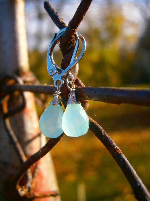 Náušnice chalcedonové — foto 3