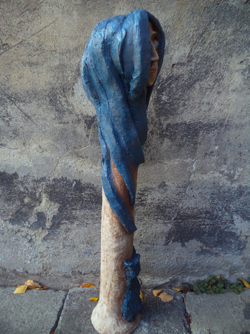 Modrovlasá s modrou kočkou 63cm SLEVA!!! — foto 5