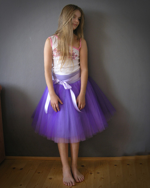Violet řasená tylovka ....na přání — foto 3