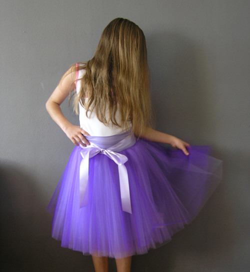 Violet řasená tylovka ....na přání — foto 4