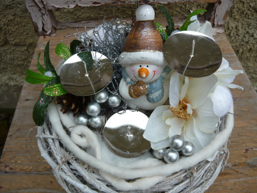 Adventní svícen se sněhulákem — foto 5