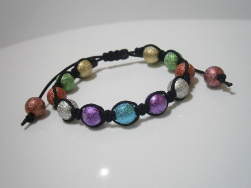 Třpitivý barevný náramek (shamballa) — foto 4