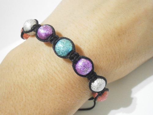 Třpitivý barevný náramek (shamballa) — foto 5