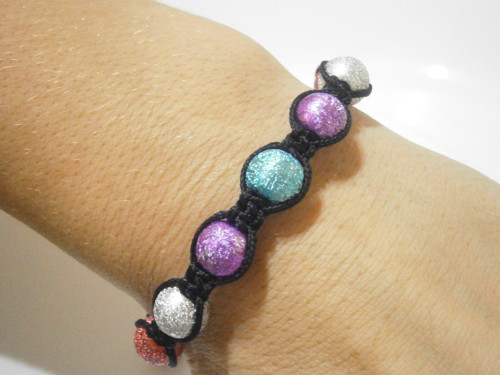 Třpitivý barevný náramek (shamballa) — foto 6