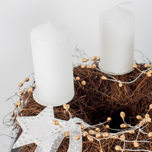 Adventní věnec - hnědý — foto 2