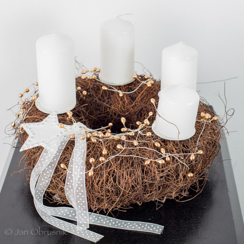 Adventní věnec - hnědý — foto 3