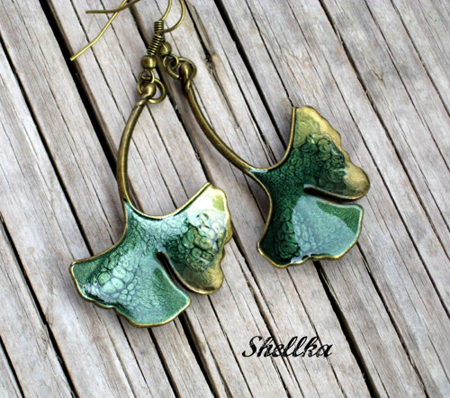 Náušnice,,GINKO LISTY,, — foto 2