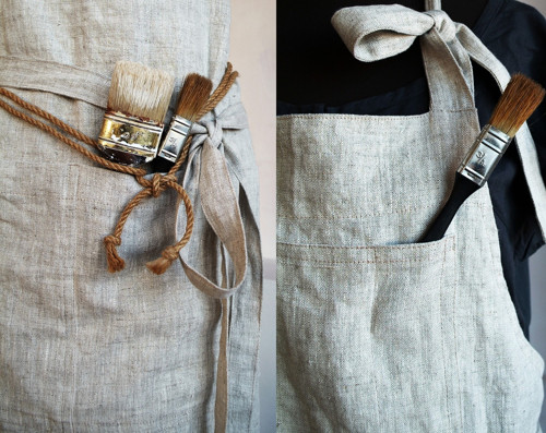 BASIC režná - dámská /unisex/ zástěra len — foto 5