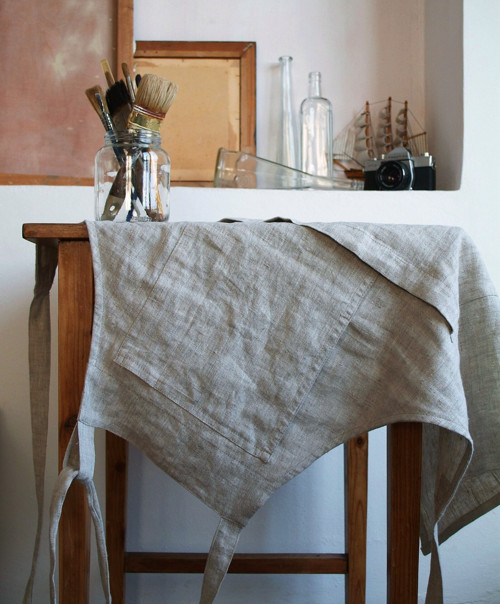 BASIC režná - pánská /unisex/ zástěra len — foto 5