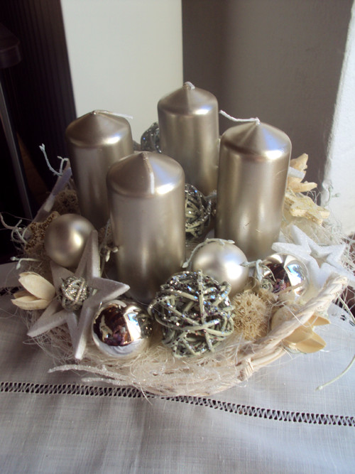 Platina stříbro-třpytivý adventní — foto 5