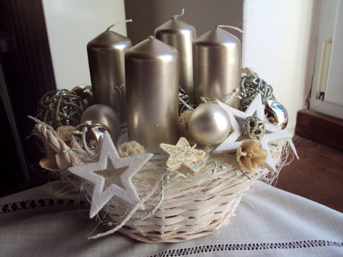Platina stříbro-třpytivý adventní — foto 6