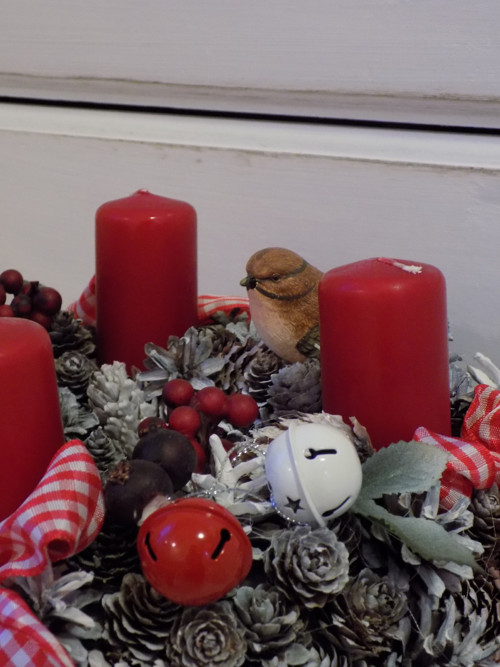 Adventní věneček s ptáčky — foto 3