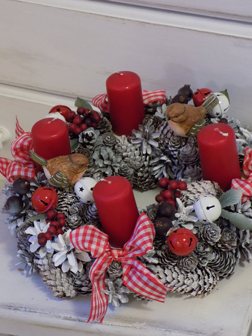 Adventní věneček s ptáčky — foto 4