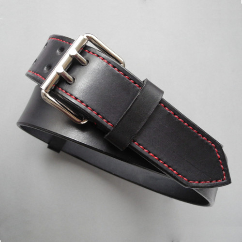 Opasek - červeno černý - 4,4cm — foto 2
