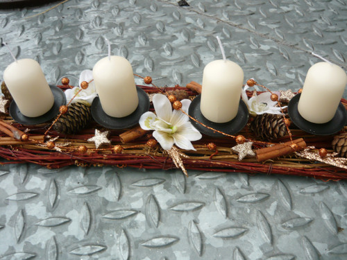 Skořicový adventní svícen — foto 2