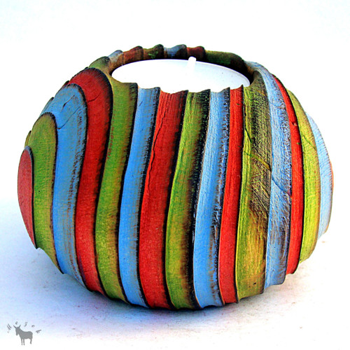 Dřevěný svícen — foto 4