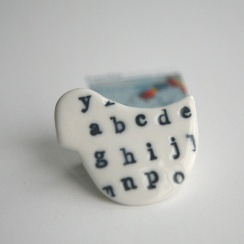 Messinger Teal (porcelánová brož) — foto 3