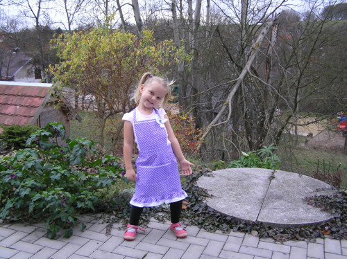 Zástěra - fialová — foto 2