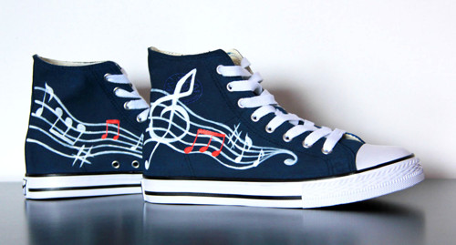 Notové kecky - navy — foto 2