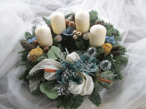 Advent modro-smetanový — foto 3