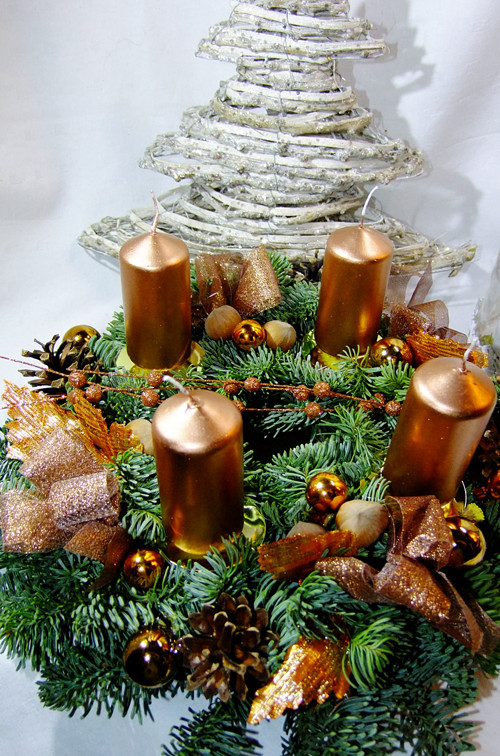 Adventní věnec - Měděný — foto 3