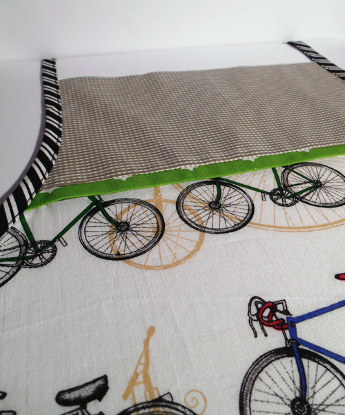 Zástěra do kuchyně " Bicykl kostkový" - pánská — foto 2