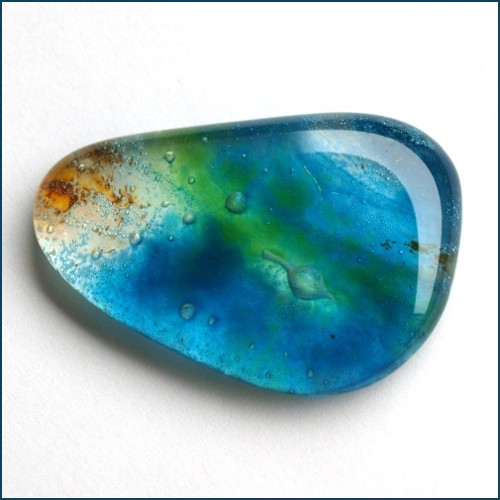 Tyrkysové velké sklo / 984 — foto 2